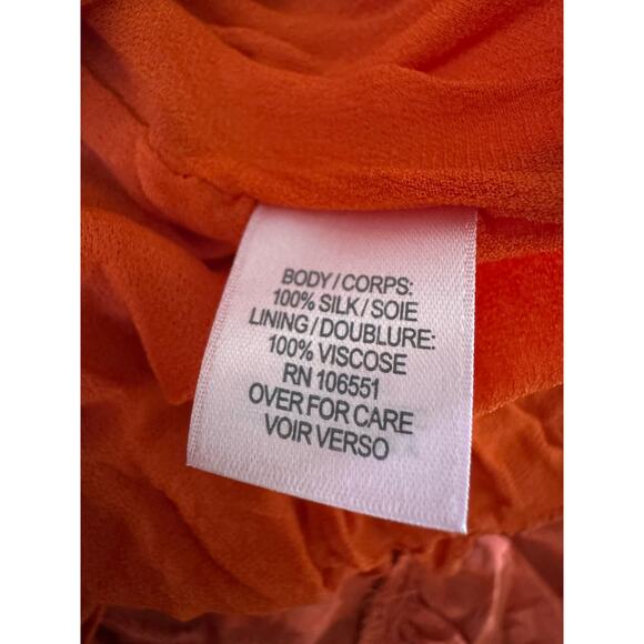 Calypso St Barth Silk Maxi Dress Flowy Party Orange $596 - Picture 14 of 15